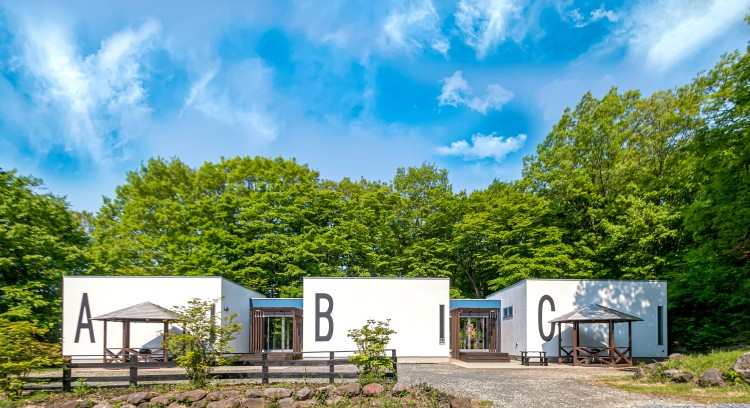 栃木県 那須・板室のコテージ｜デュエットリゾートHana那須アメリカの写真：スタイリッシュコテージ